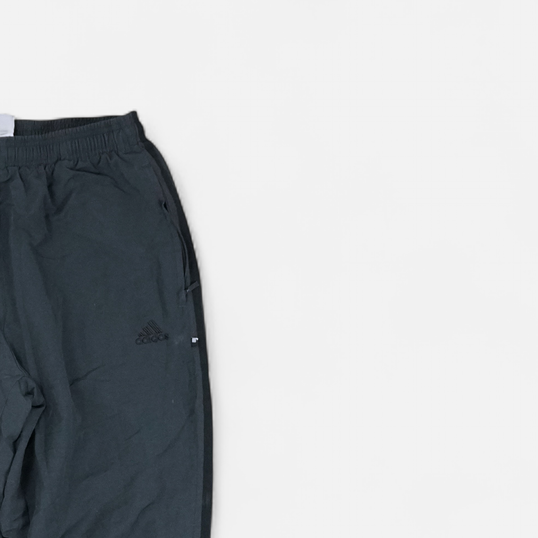 Vintage Adidas Black Tracksuit Bottoms (M)