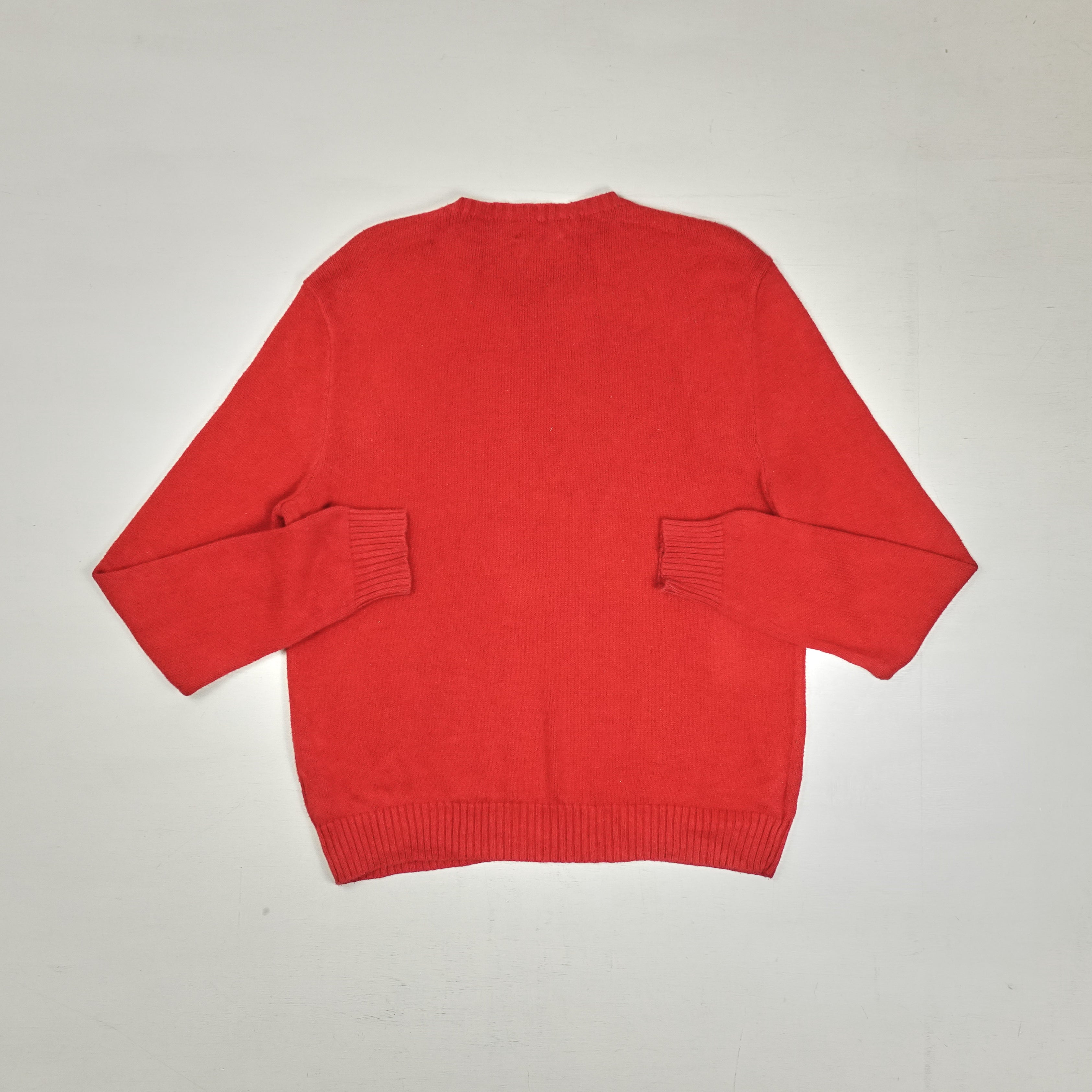 Vintage Polo By Ralph Lauren Red Knit Jumper (L)