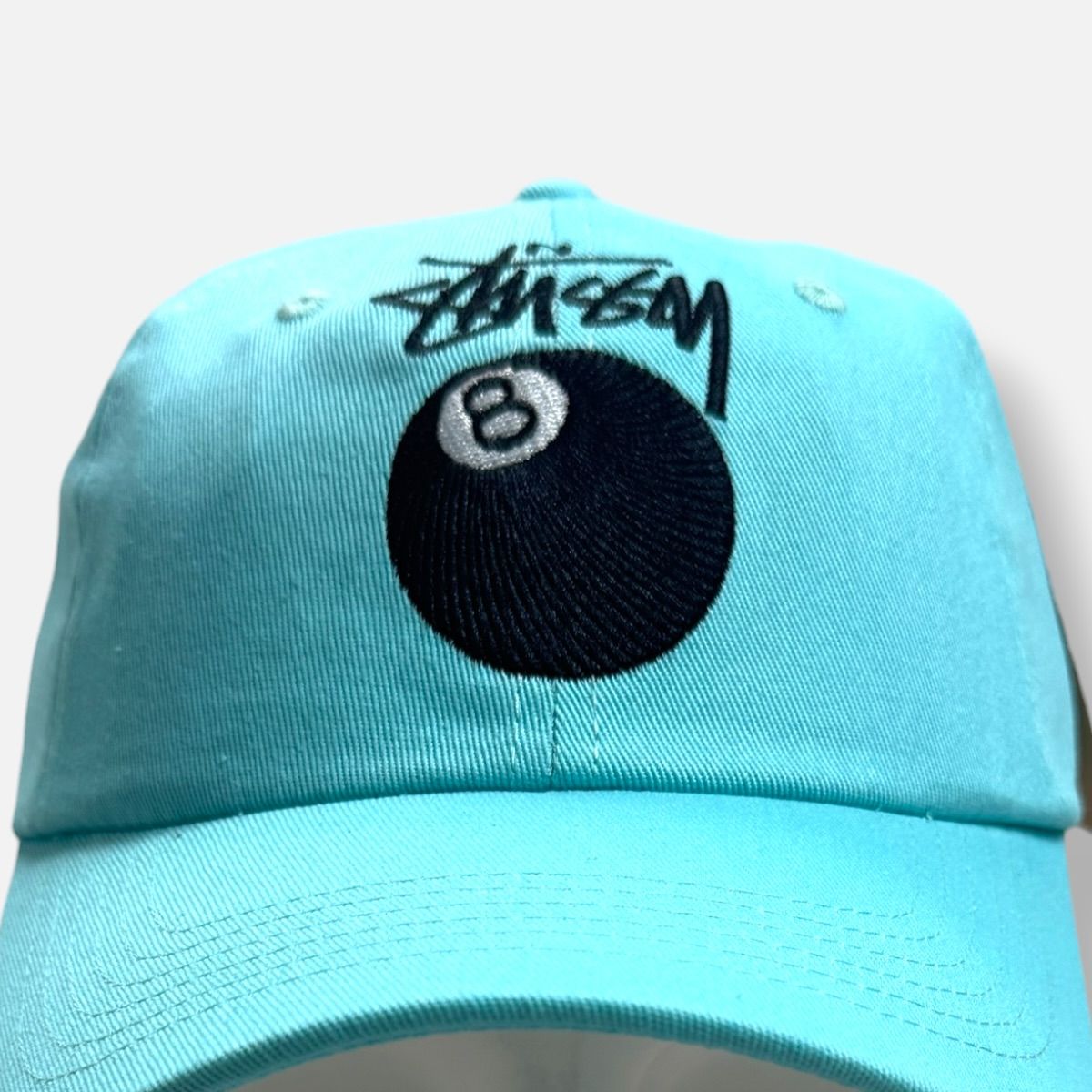 Stussy Light Blue 8 Ball Cap