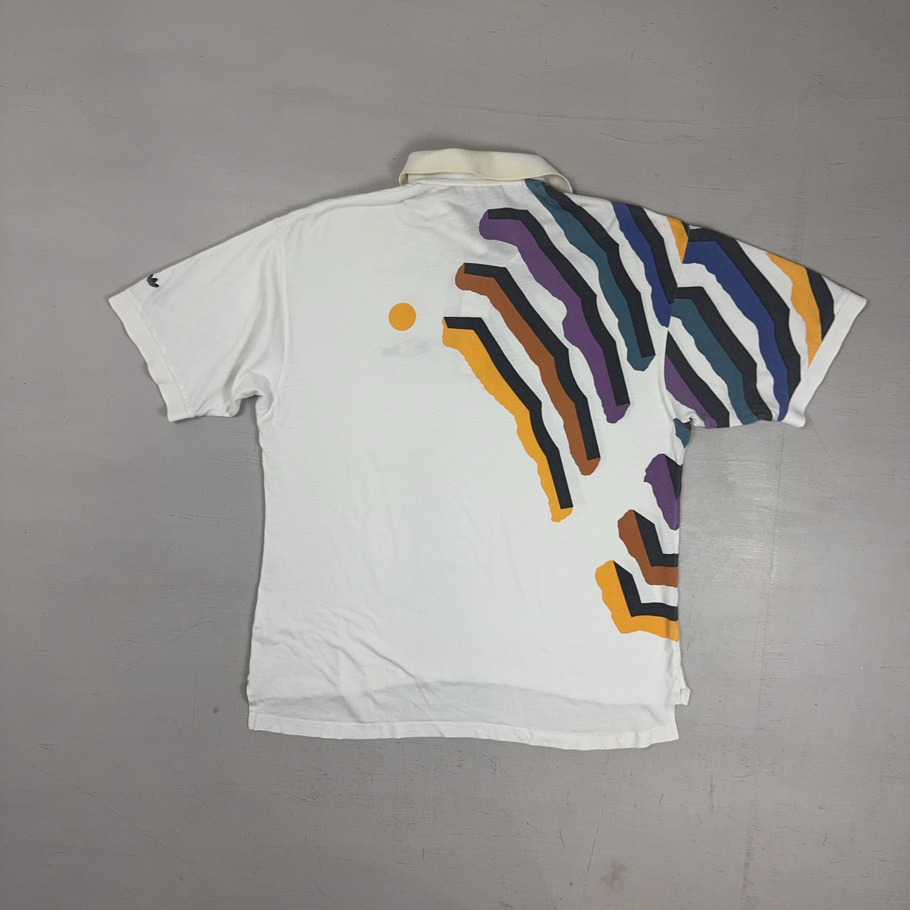 Vintage Adidas White ATP Tour Polo Shirt (L)