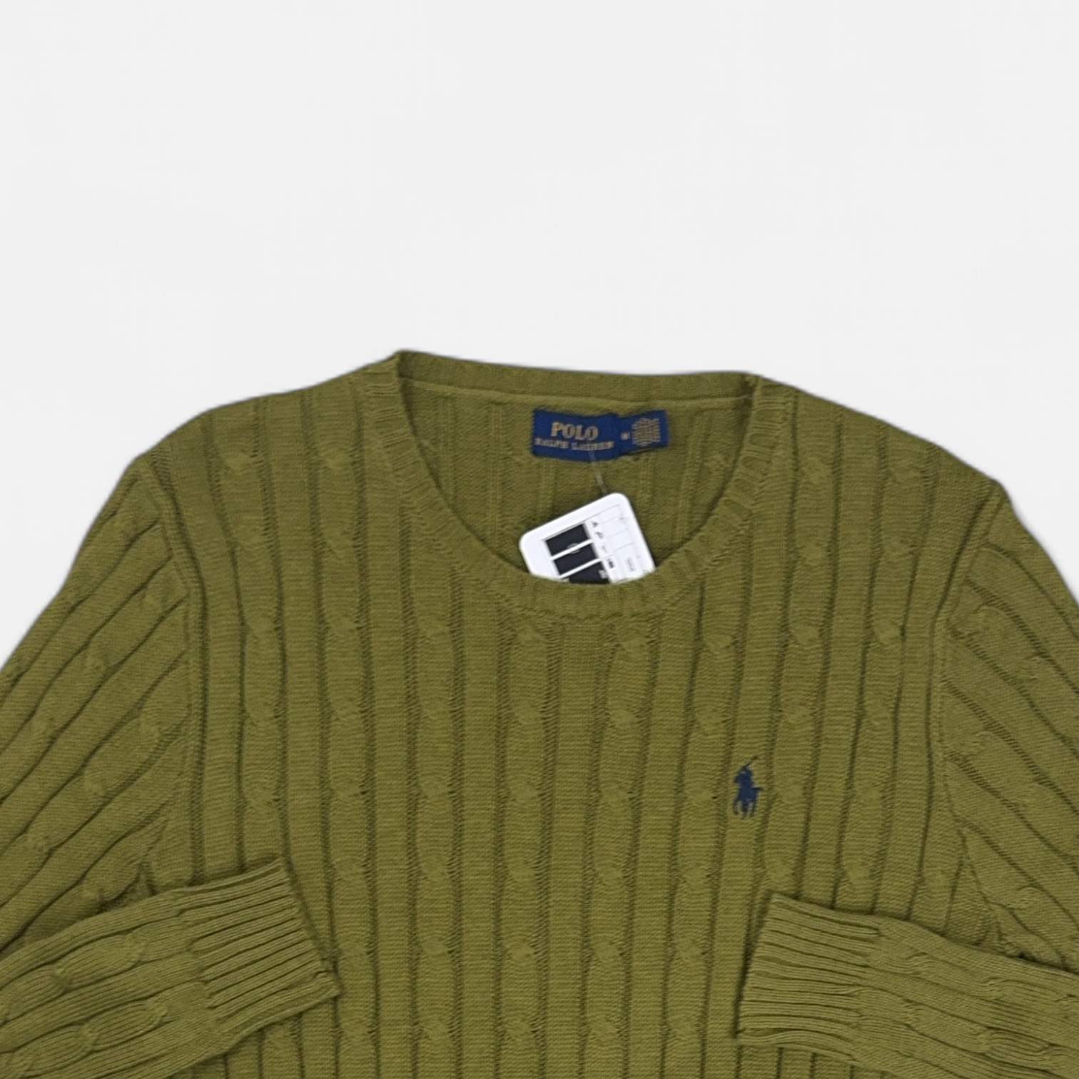 Vintage Polo Ralph Lauren Green Knit Jumper detail