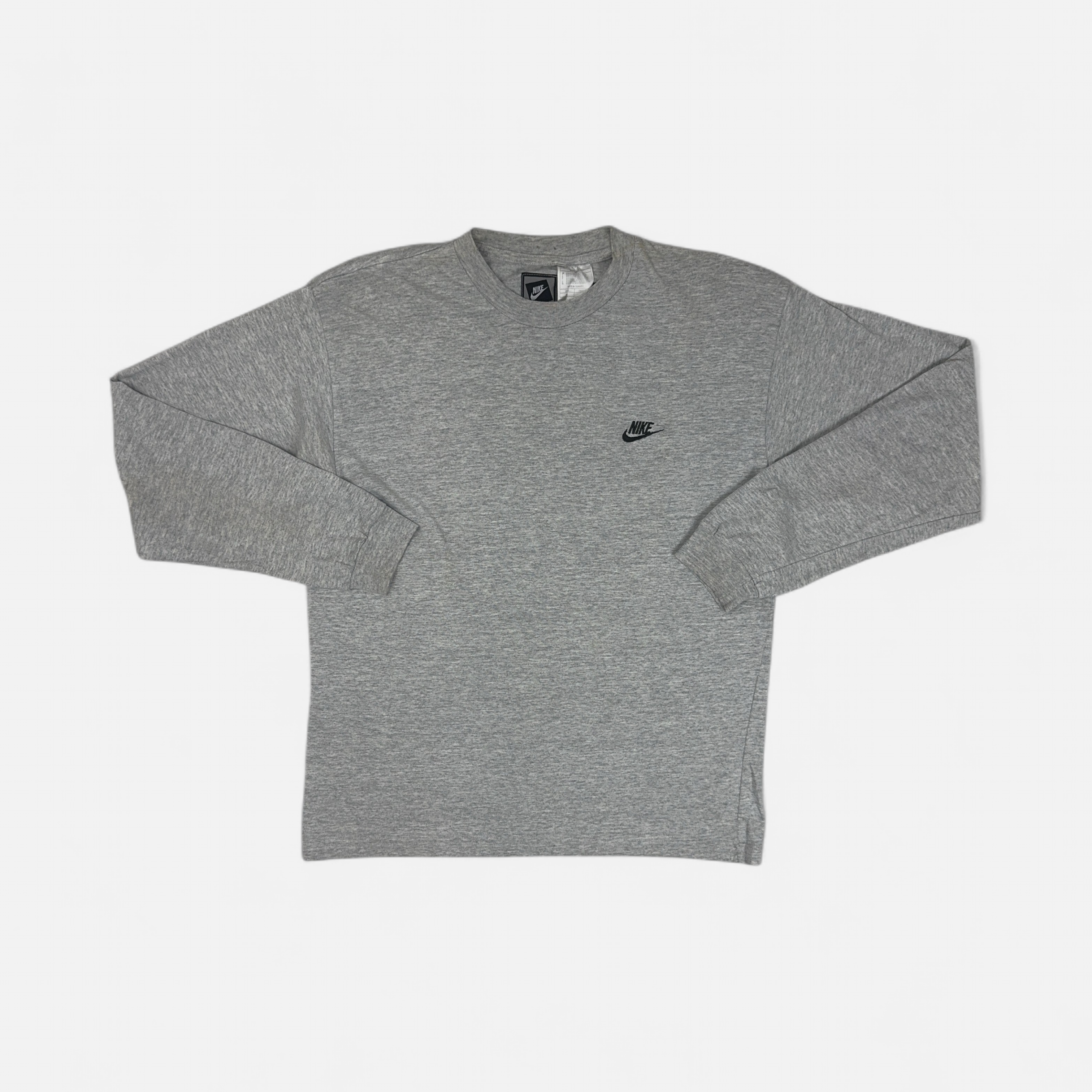 Vintage Nike Grey Long Sleeve T-shirt (M)