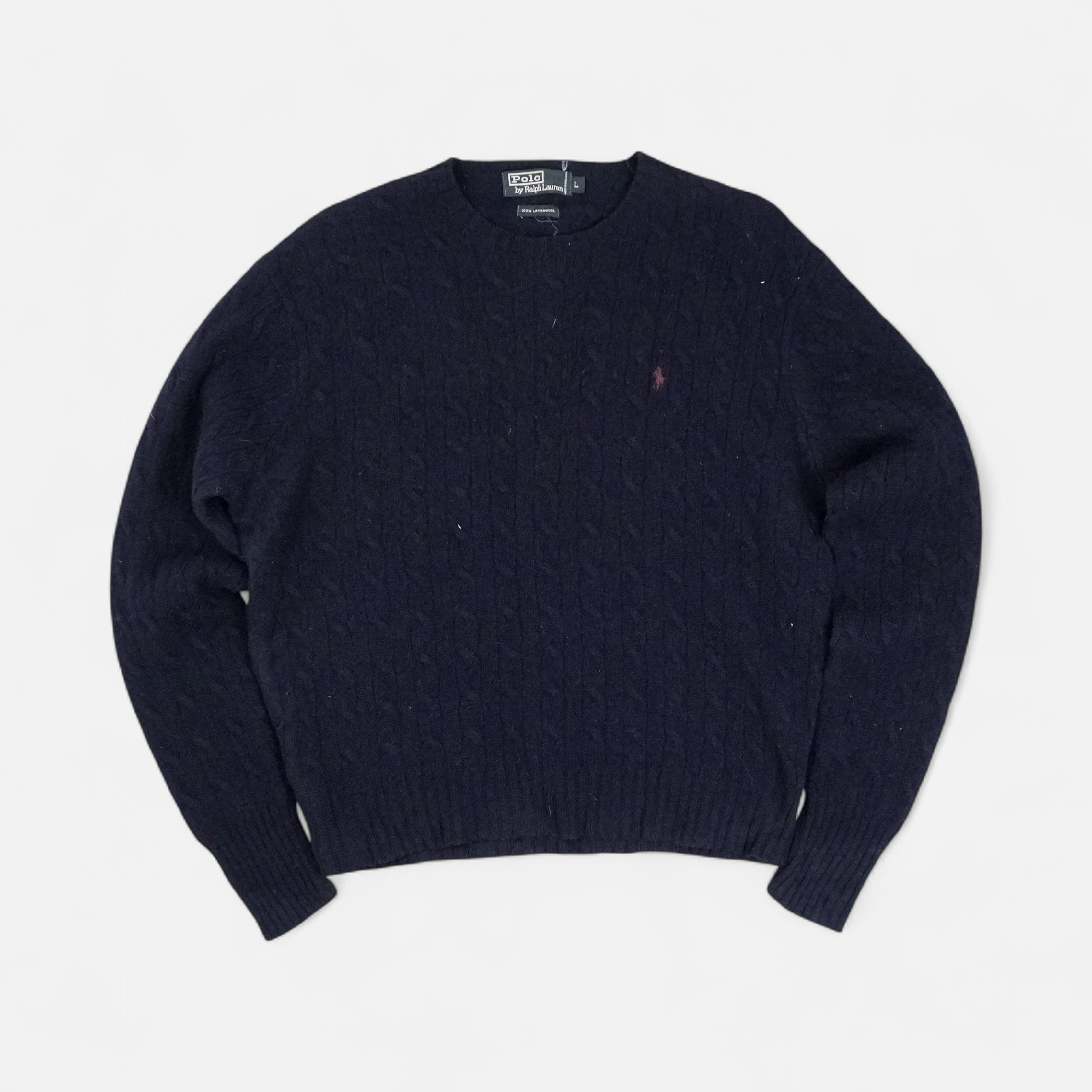 Vintage Polo By Ralph Lauren Blue Knit Jumper (L)