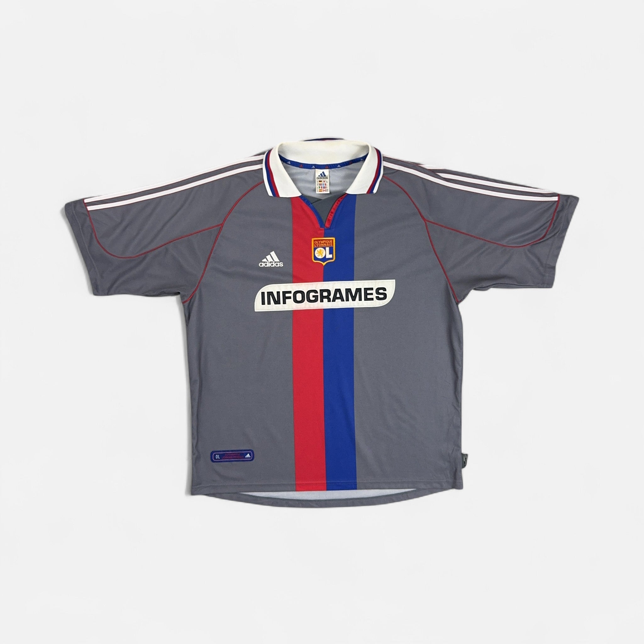 Olympique Lyonnais 2000-01 Adidas Home Jersey (XL)