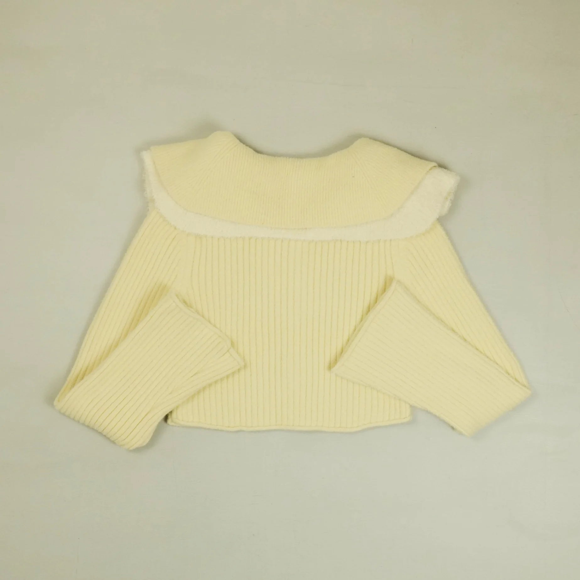 Vintage House Of Sunny Yellow Cropped Knitwear Womans (12)
