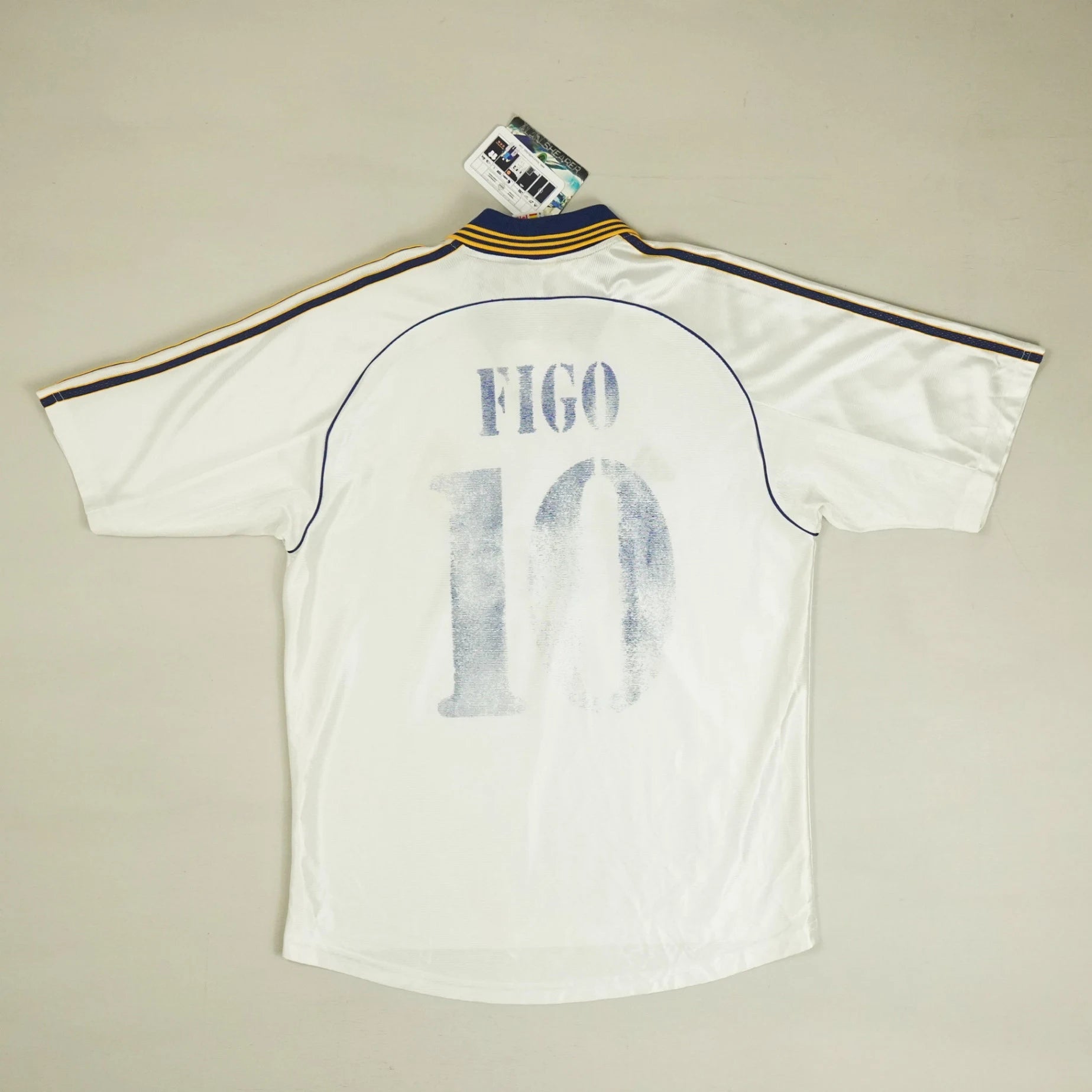 Real Madrid Figo Adidas Home Jersey (M)