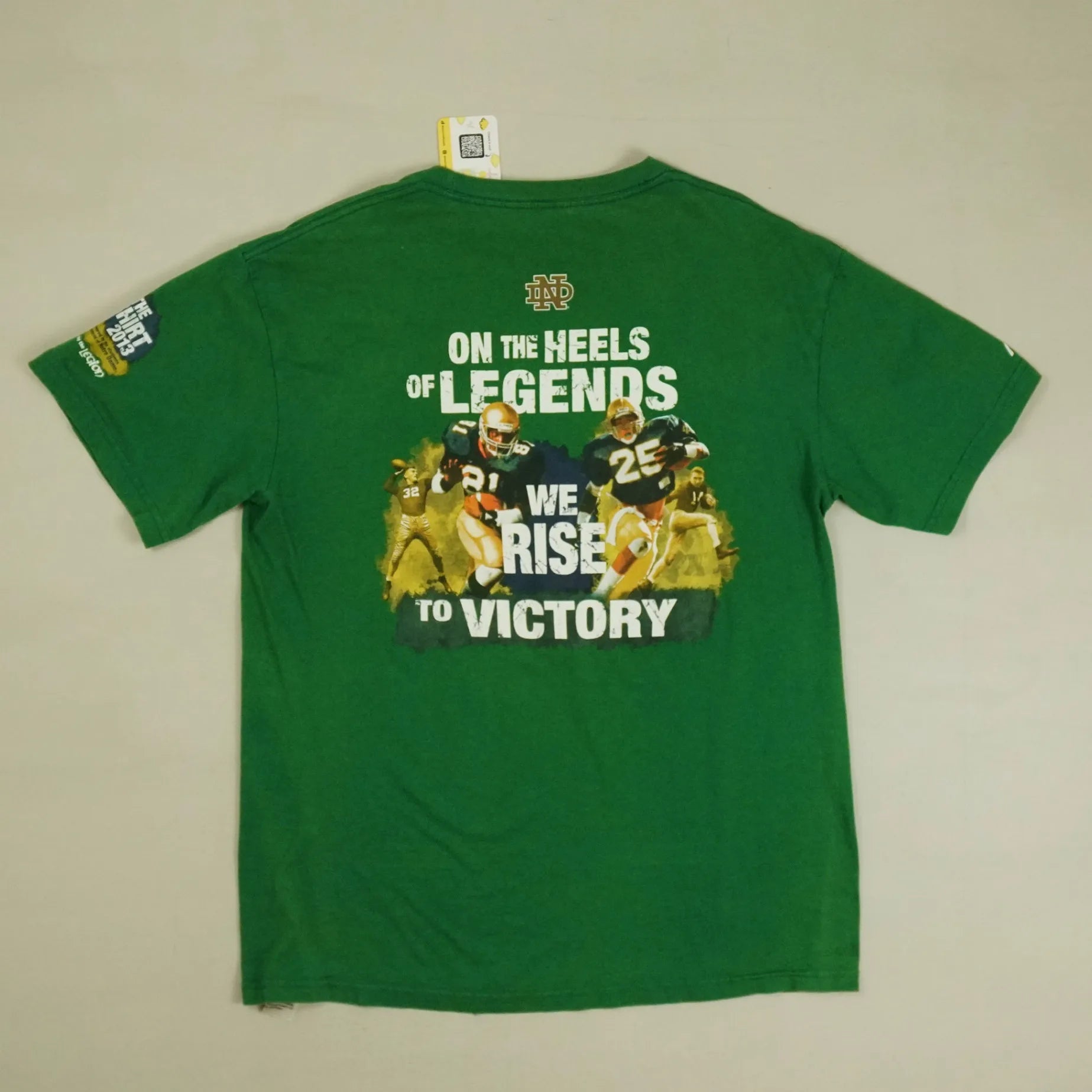 Vintage Notre Dame Football 2013 Green T-shirt (L)