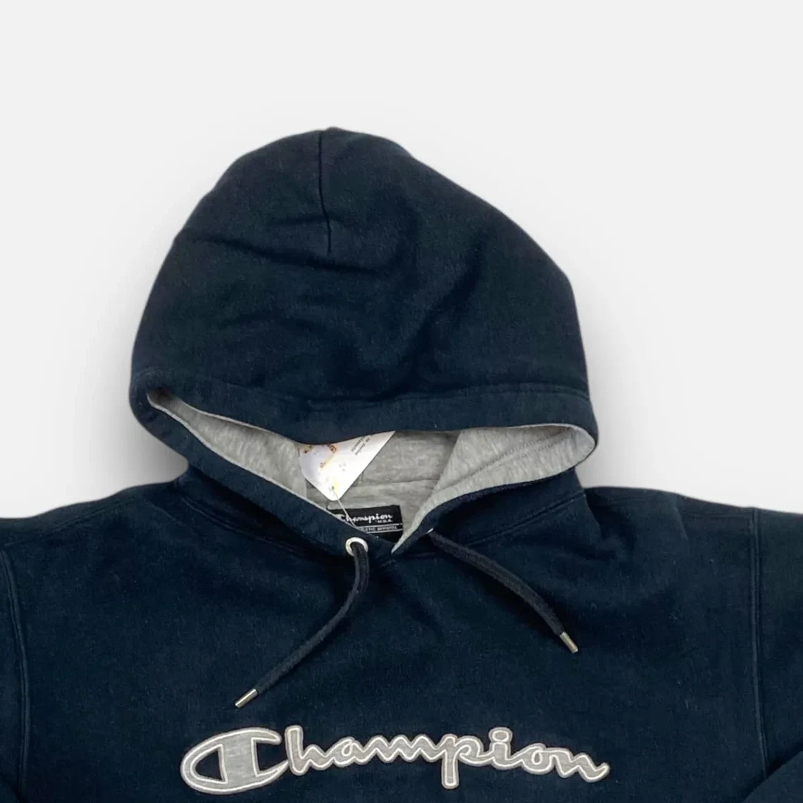 Vintage Champion Black Hoodie () Top