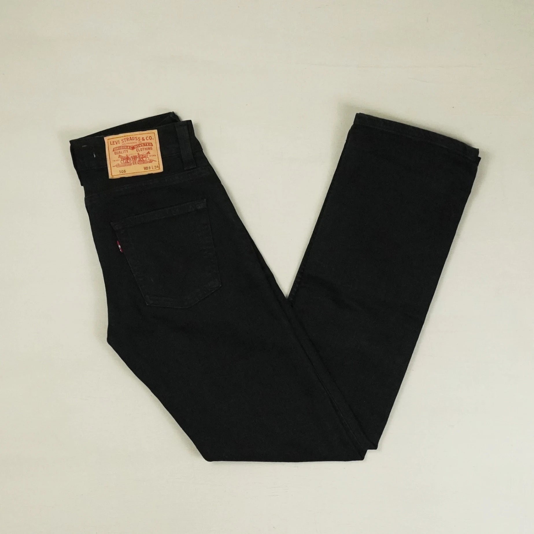 Levi's 501s Black Trousers (28 X 34)