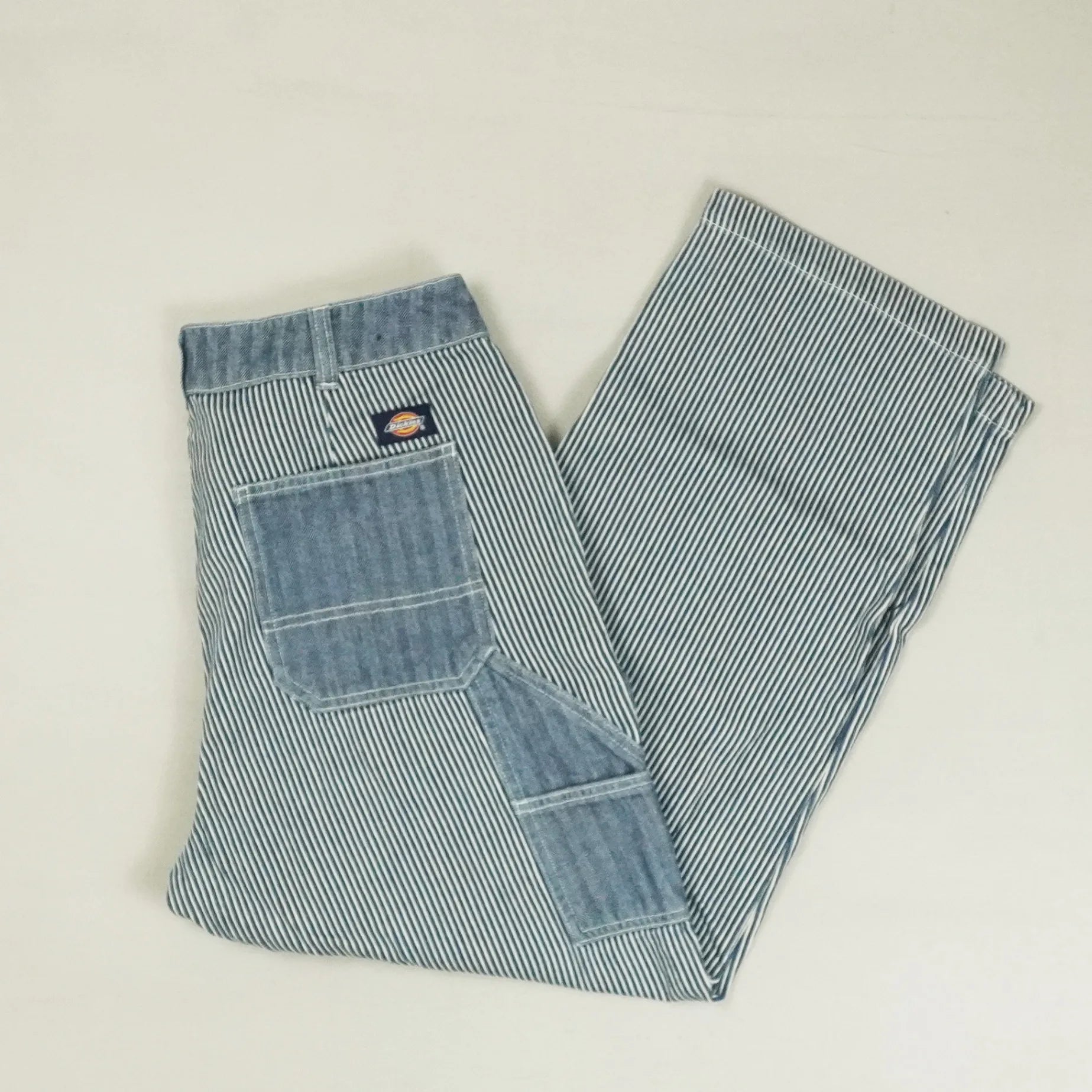 Vintage Blue Striped Dickies Trousers (30 X 26)