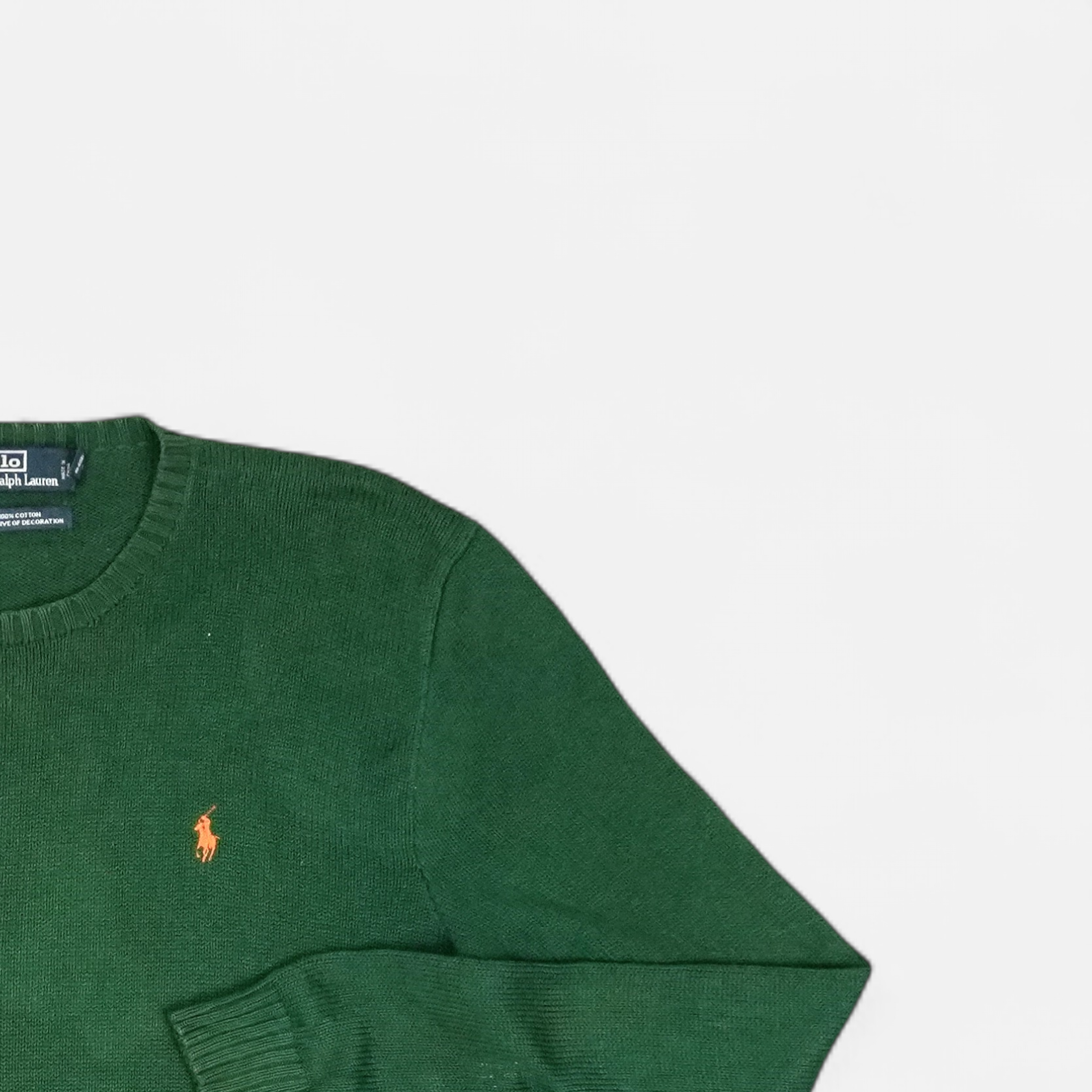 Vintage Polo Ralph Lauren Green Knit Jumper (M)