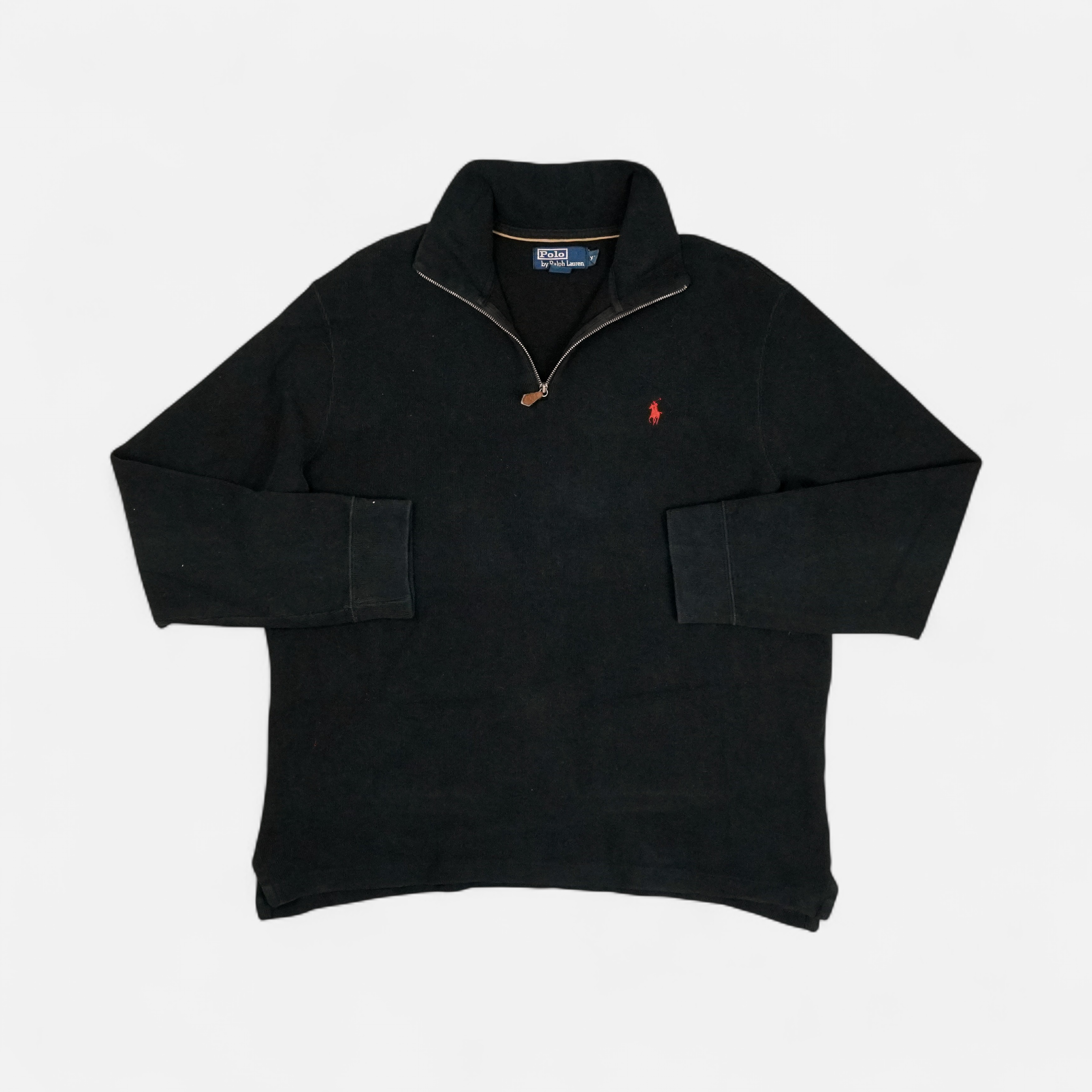 Vintage Polo By Ralph Lauren Black 1/4 Zip (XL)