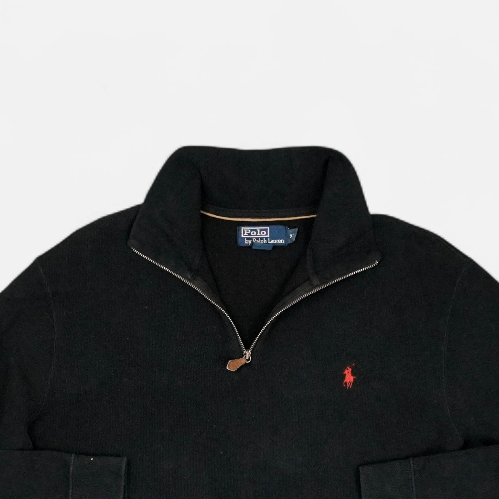 Vintage Polo By Ralph Lauren Black 1/4 Zip (XL)