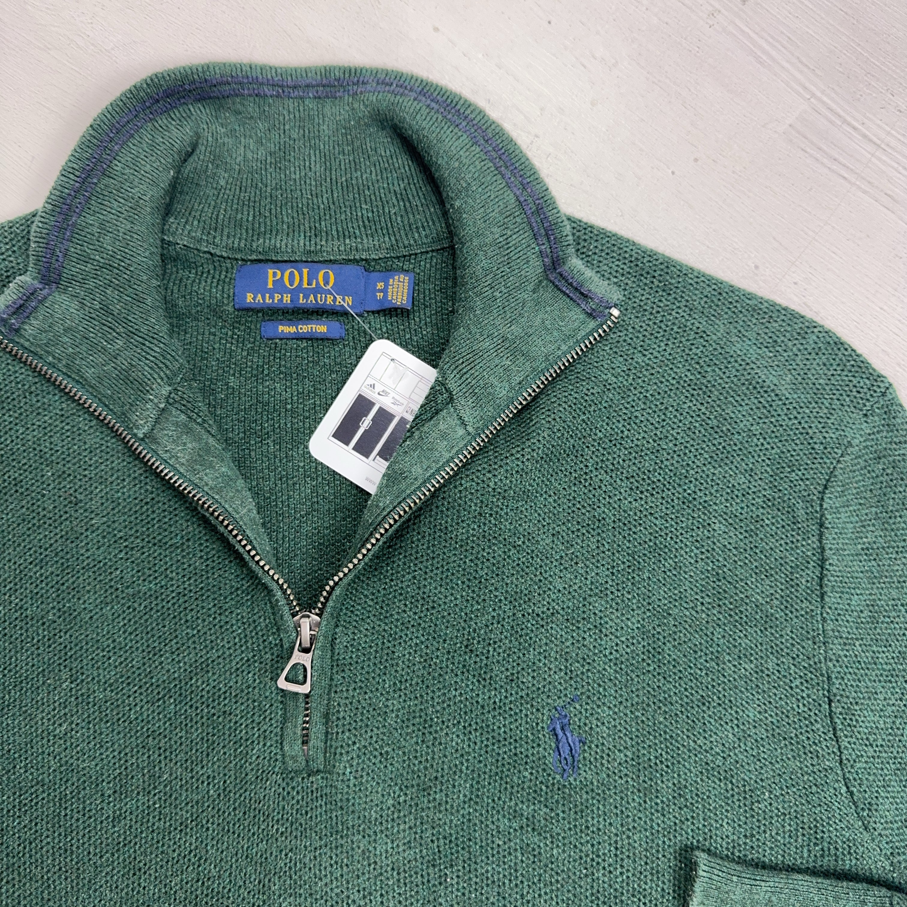 Vintage Polo Ralph Lauren Green 1/4 Zip (XS)
