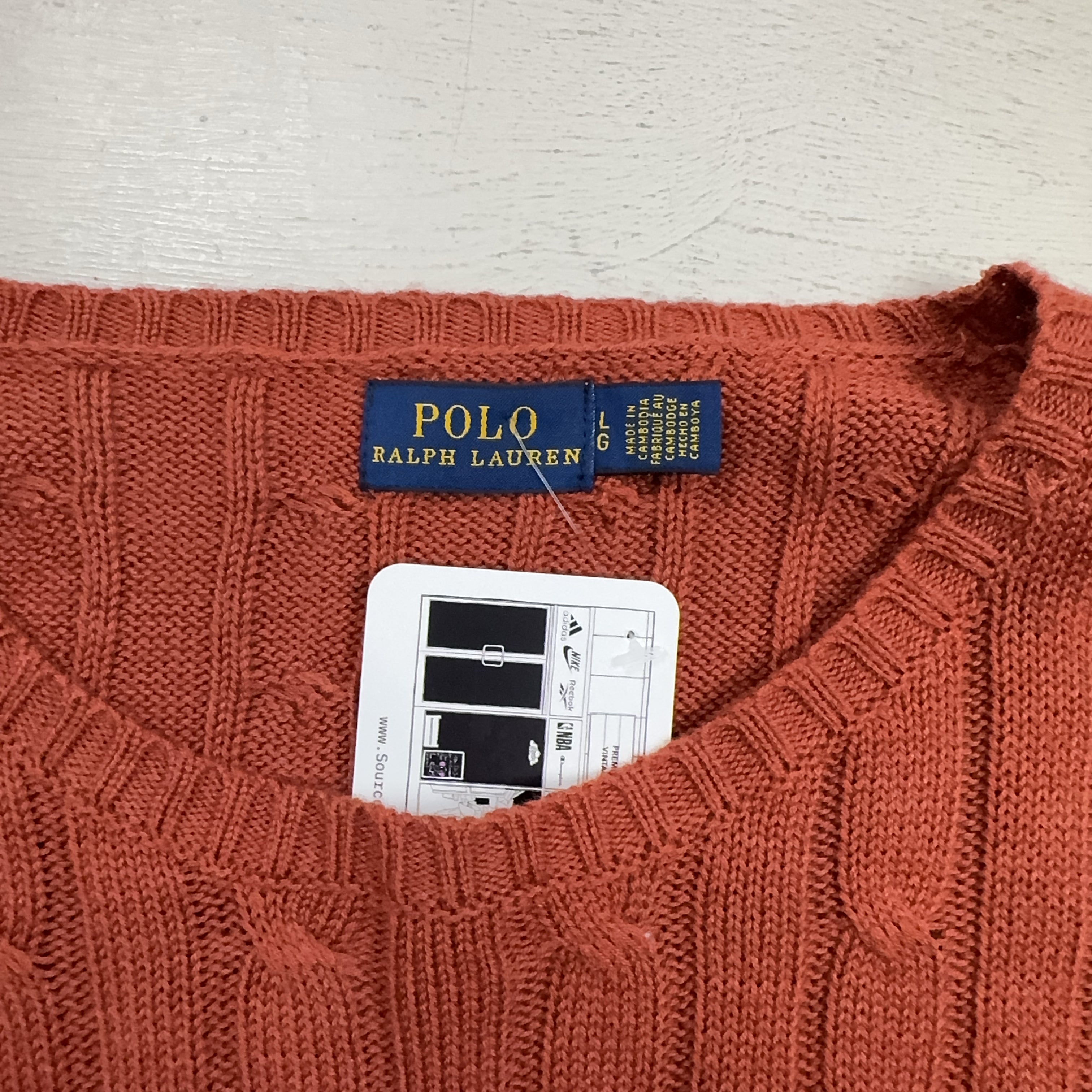 Vintage Polo Ralph Lauren Red Knit Jumper (L)