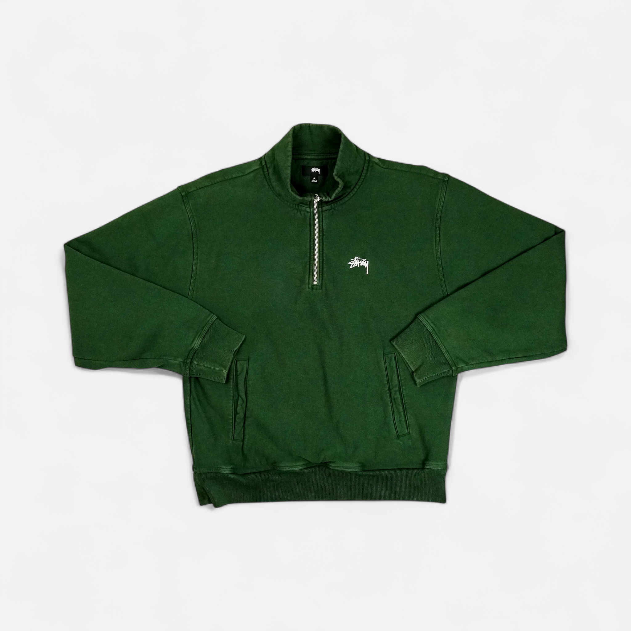 Vintage Stüssy Green 1/4 Zip (M)