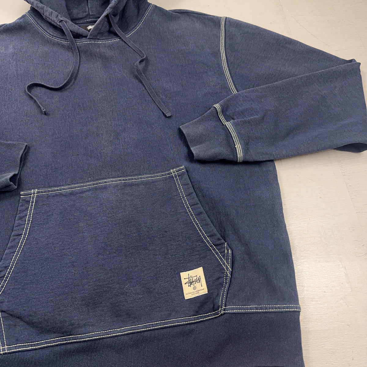 Vintage Stussy Blue Hoodie (M)