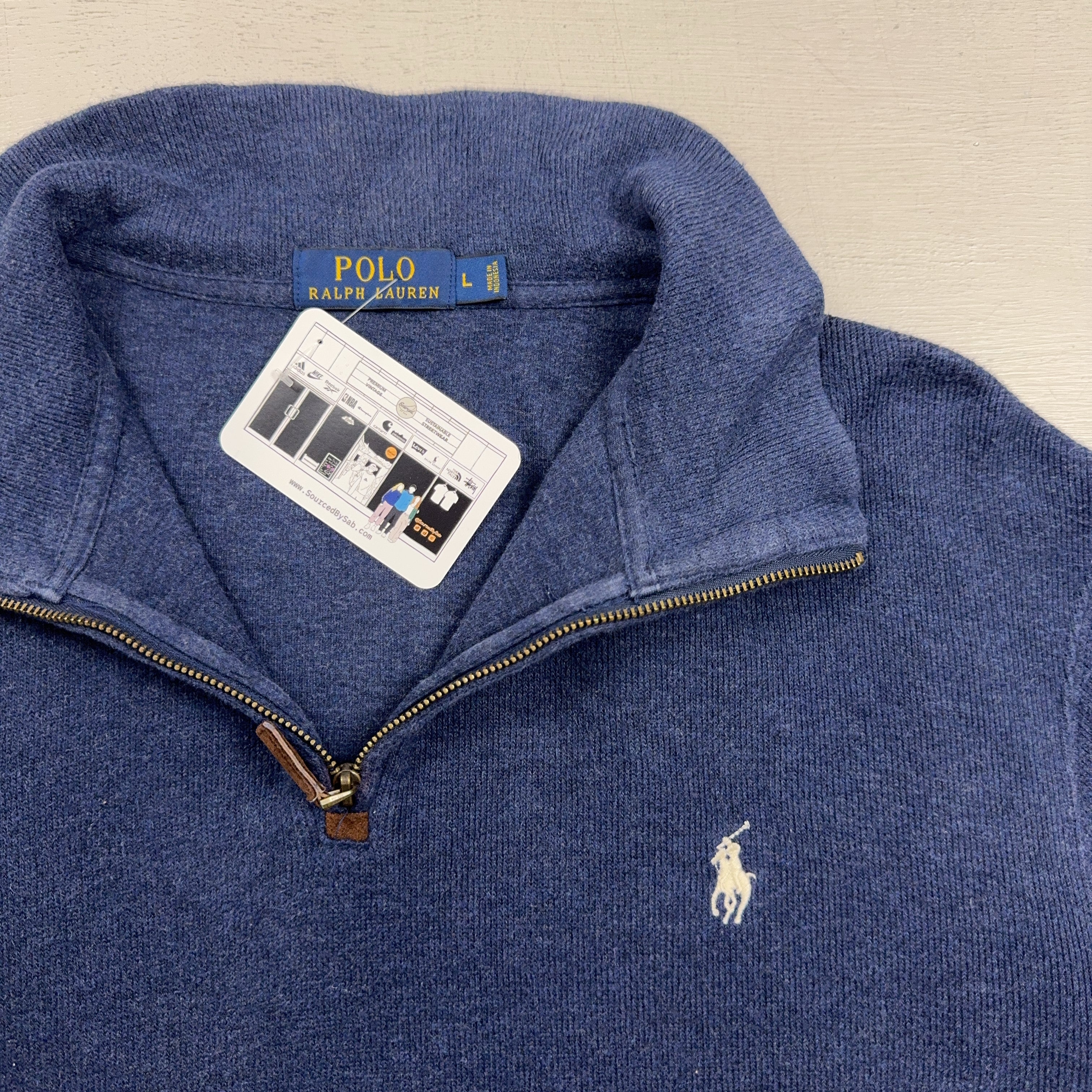 Vintage Polo Ralph Lauren Blue 1/4 Zip (L)
