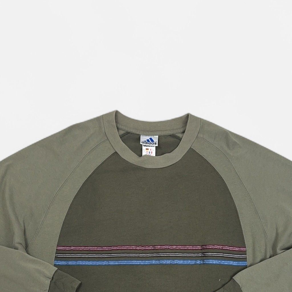 Vintage Adidas Green Sweatshirt (XL)