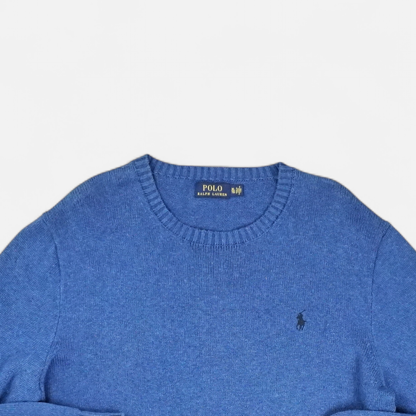 Vintage Polo Ralph Lauren Blue Knit Jumper (XL)