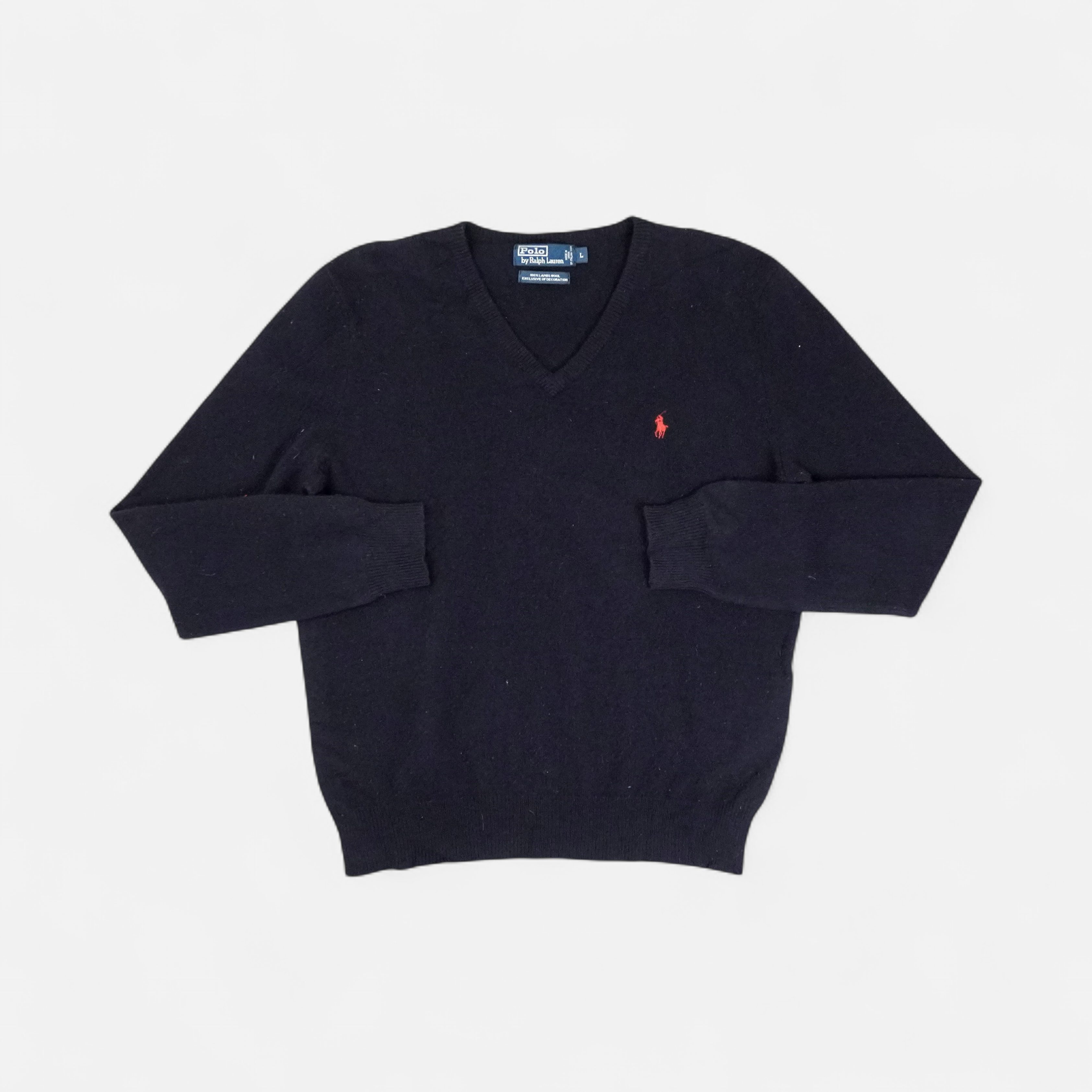 Vintage Polo Ralph Lauren Black Knit Jumper (L)