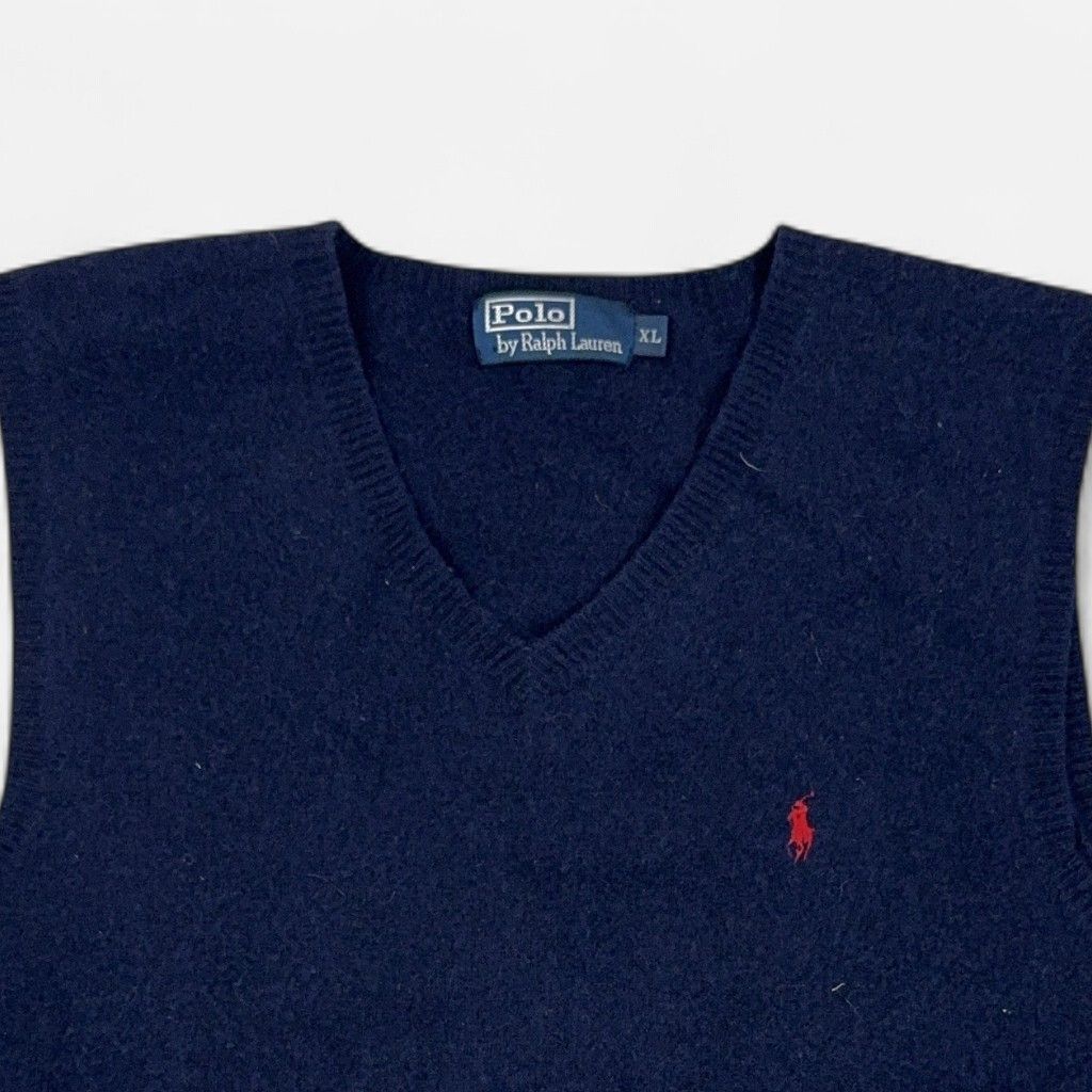 Vintage Polo By Ralph Lauren Blue Knit Jumper (XL)