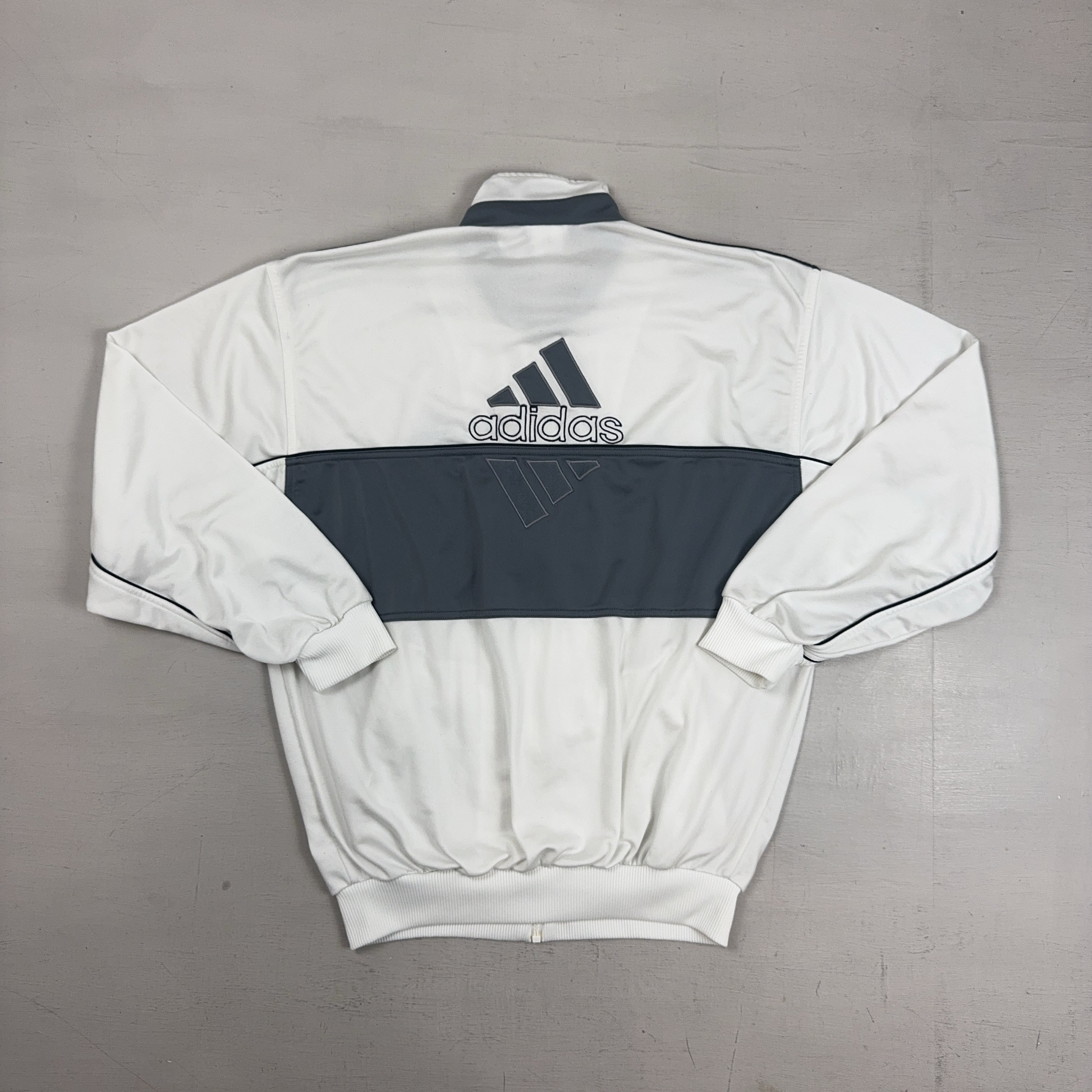 Vintage Adidas White Trackjacket (L )