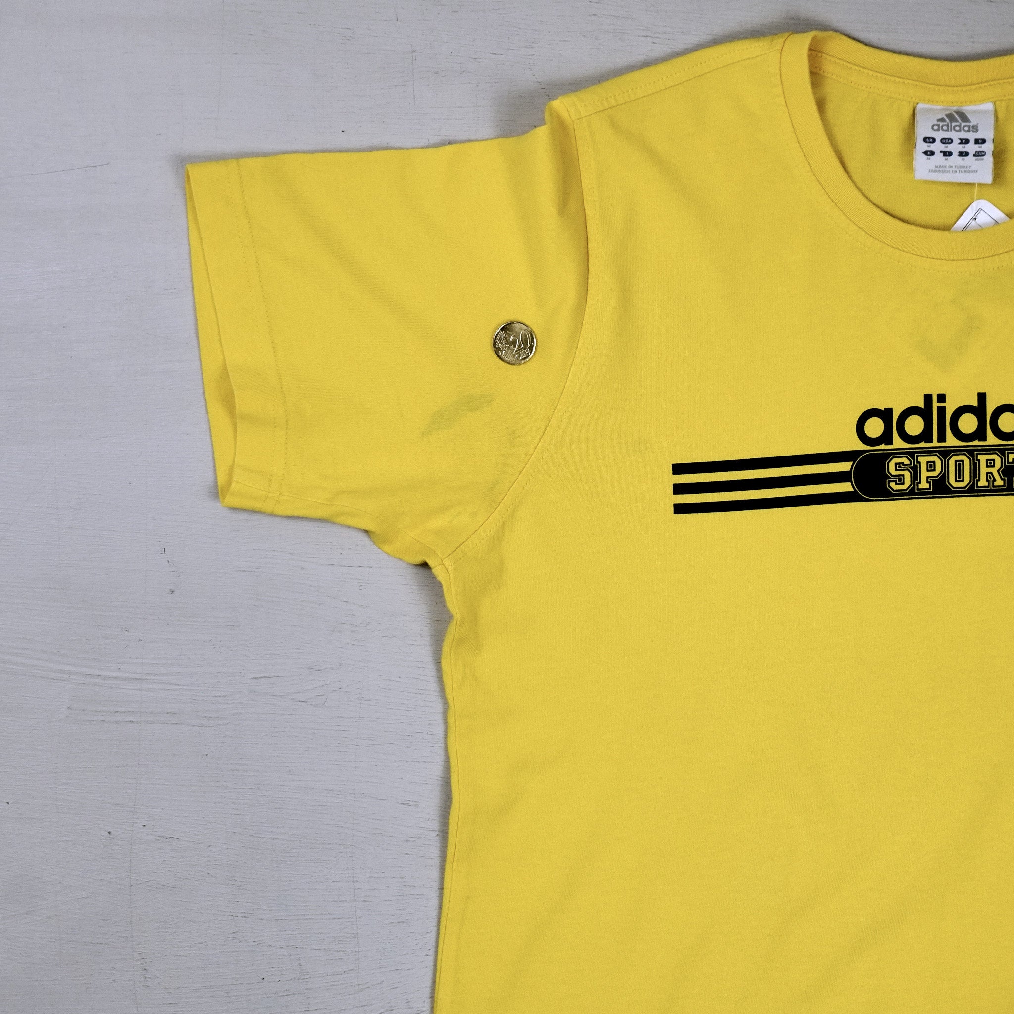 Vintage Adidas Yellow T-shirt (M)