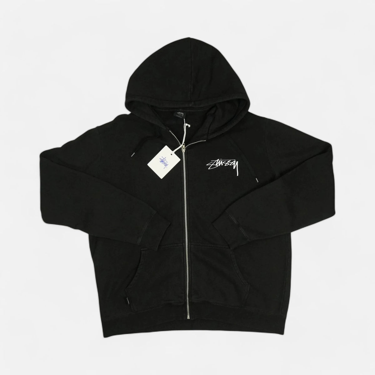 トップス STUSSY Zip Hoodie Basic Stüssy Zip Hoodie – Slate | Tee & Sweats | Stüssy Japan