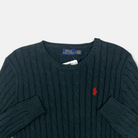 Vintage Polo Ralph Lauren Green Knit Jumper detail