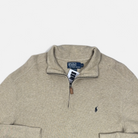Vintage Polo Ralph Lauren Beige 1/4 Zip (L) detail