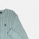 Vintage Polo Ralph Lauren Blue Knit Jumper detail