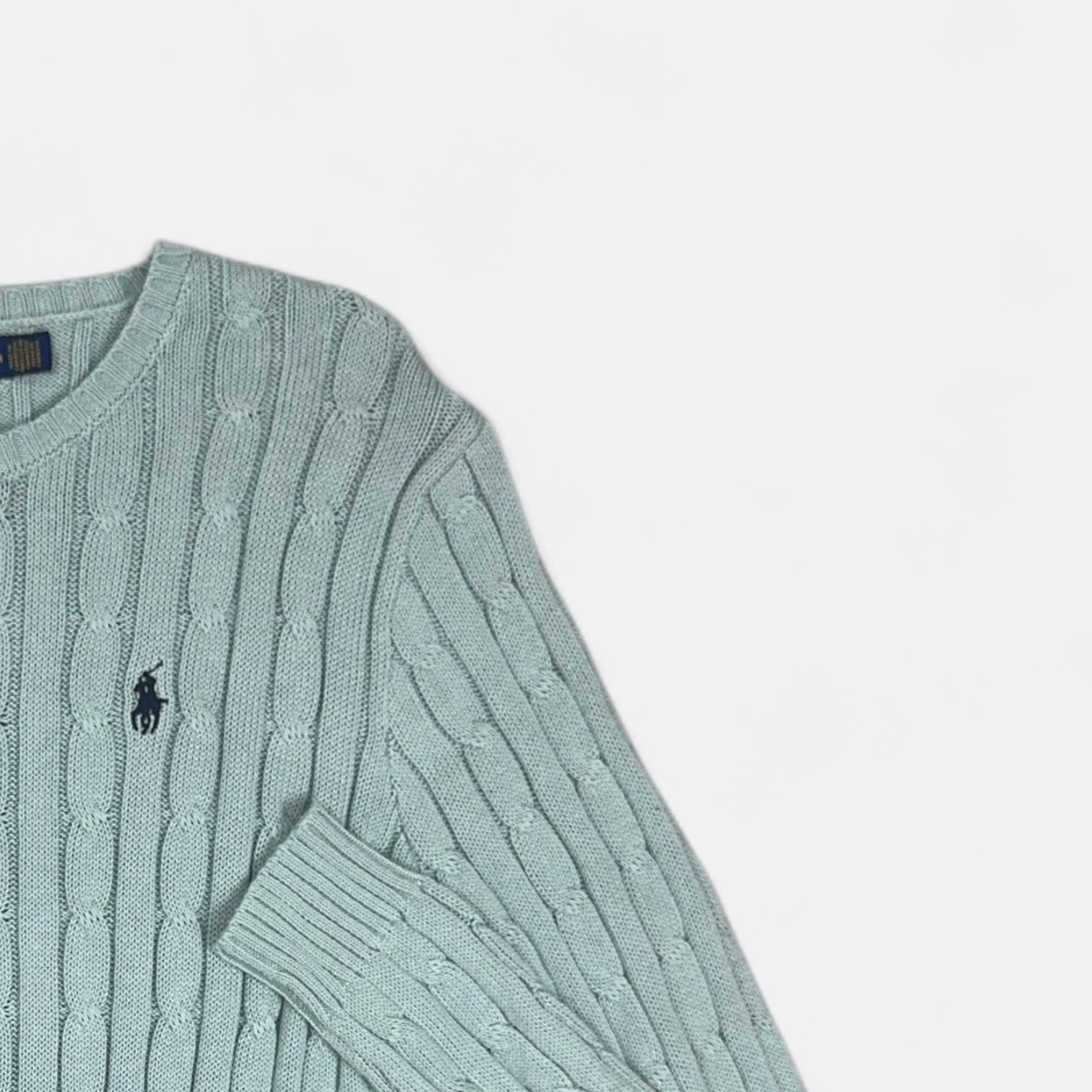 Vintage Polo Ralph Lauren Blue Knit Jumper detail