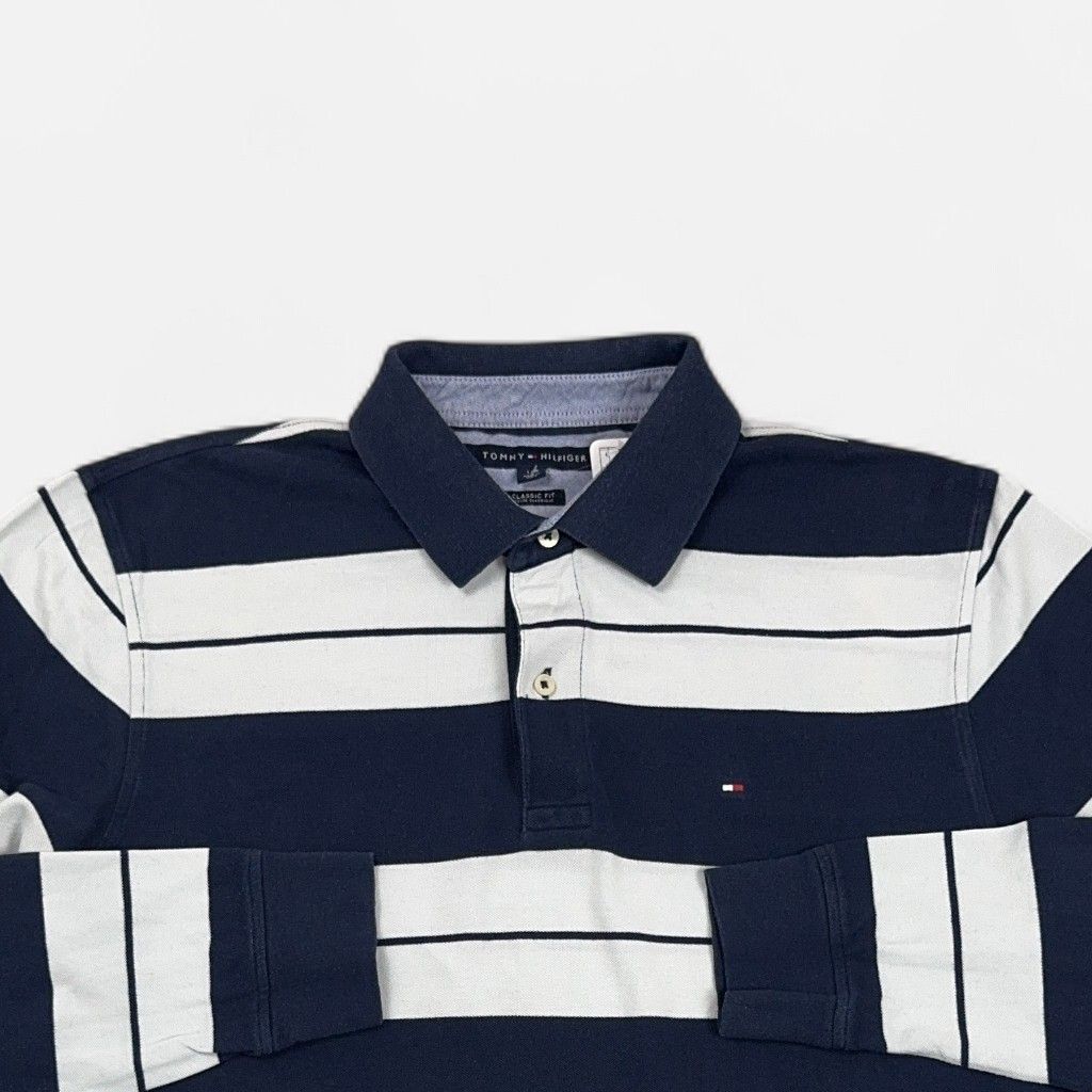 Vintage Tommy Hilfiger Blue Long Sleeve Shirt (L)