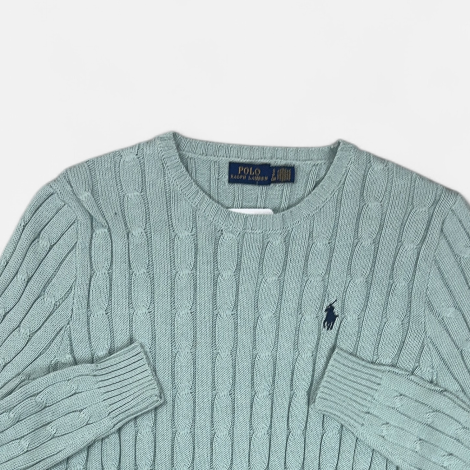 Vintage Polo Ralph Lauren Blue Knit Jumper detail