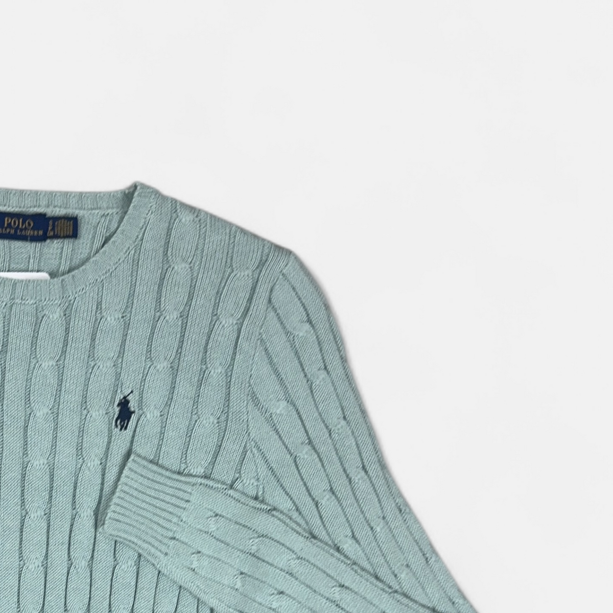 Vintage Polo Ralph Lauren Blue Knit Jumper detail