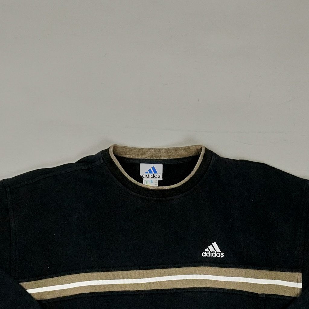 Vintage Adidas Black Sweatshirt (L)