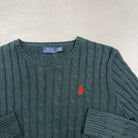 Vintage Polo Ralph Lauren Green Knit Jumper (S)