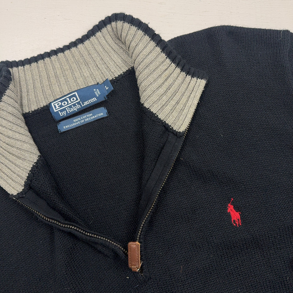 Vintage Polo Ralph Lauren Blue 1/4 Zip (L)