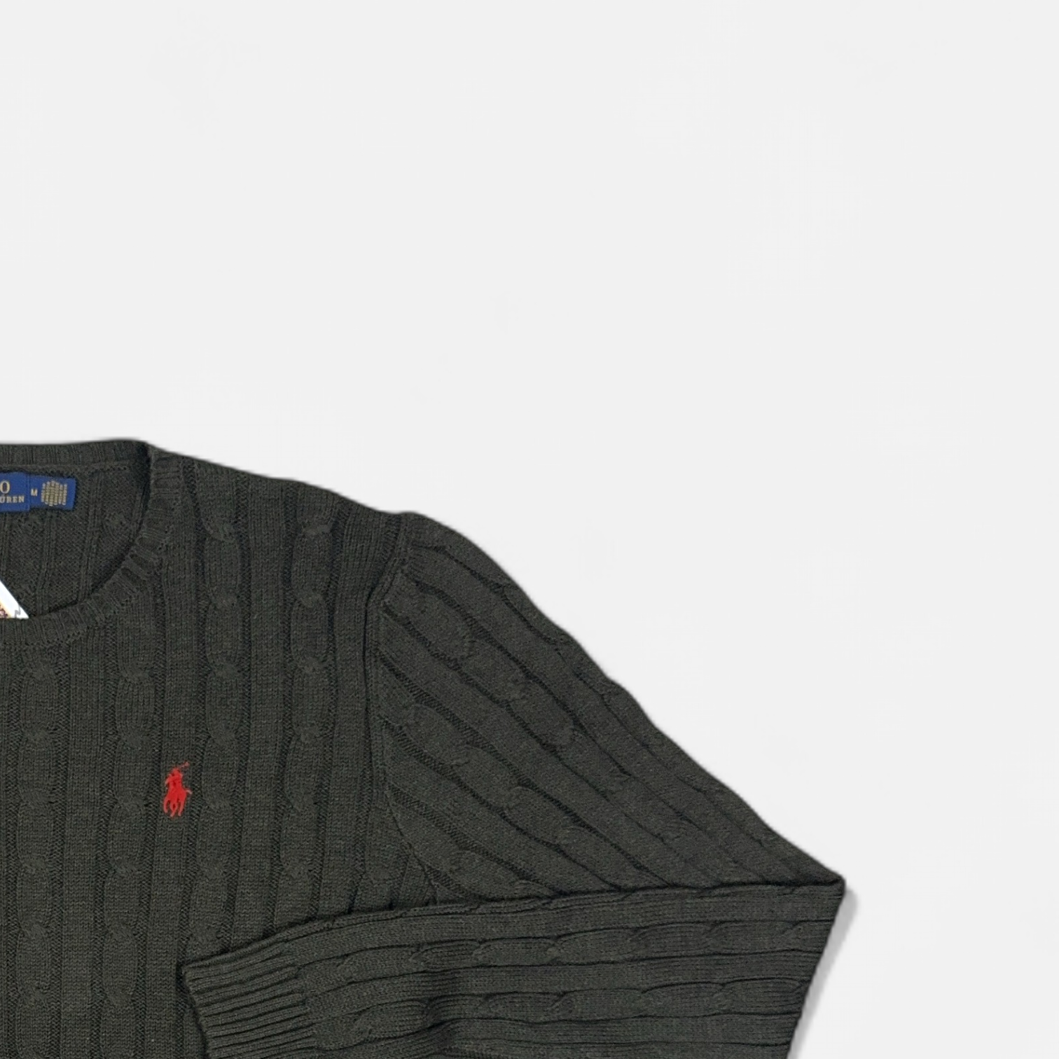 Vintage Polo Ralph Lauren Black Knit Jumper detail