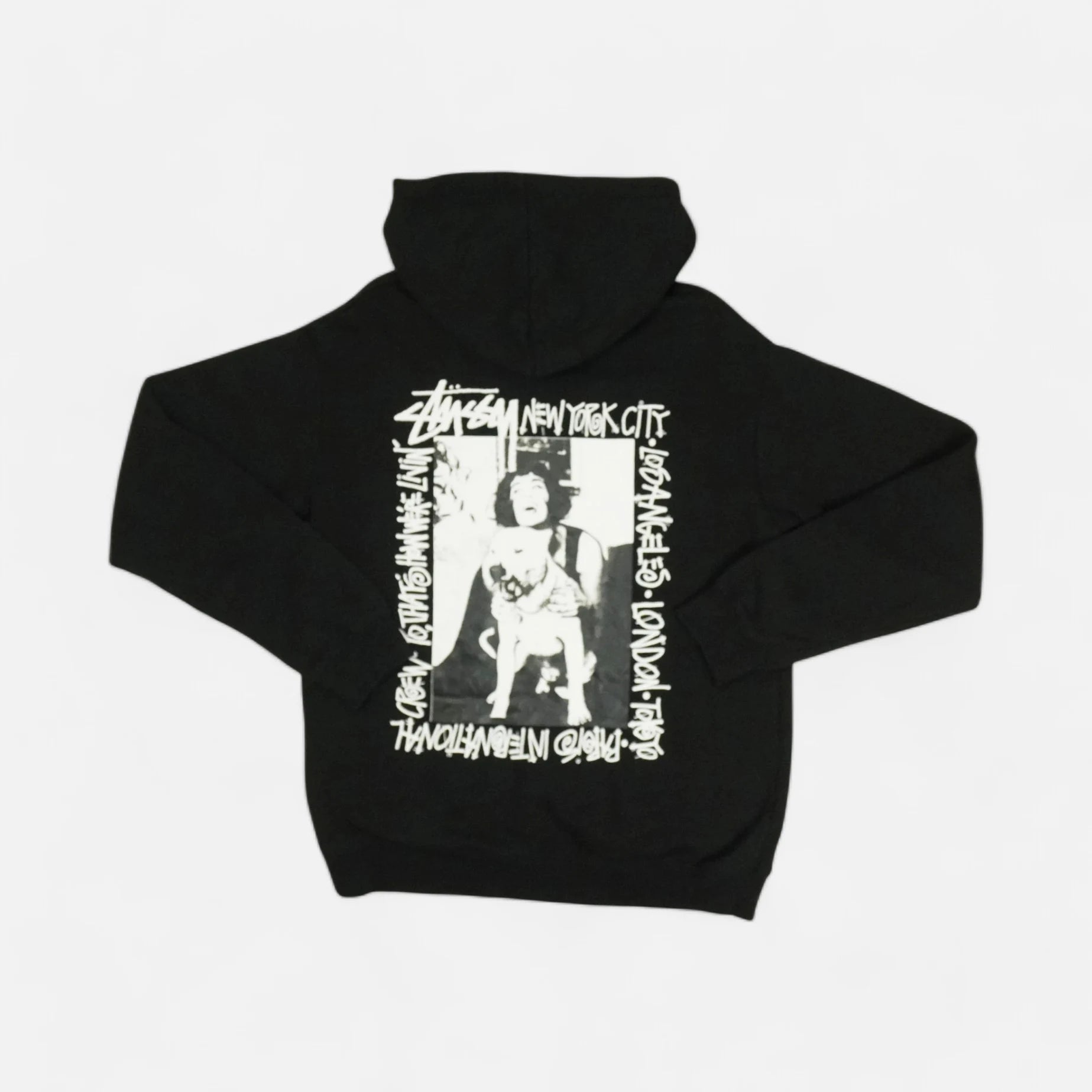 Stüssy Black Woman and Dog Graphic Stüssy Hoodie