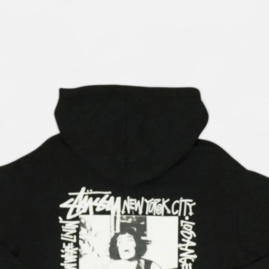 Stüssy Black Woman and Dog Graphic Stüssy Hoodie