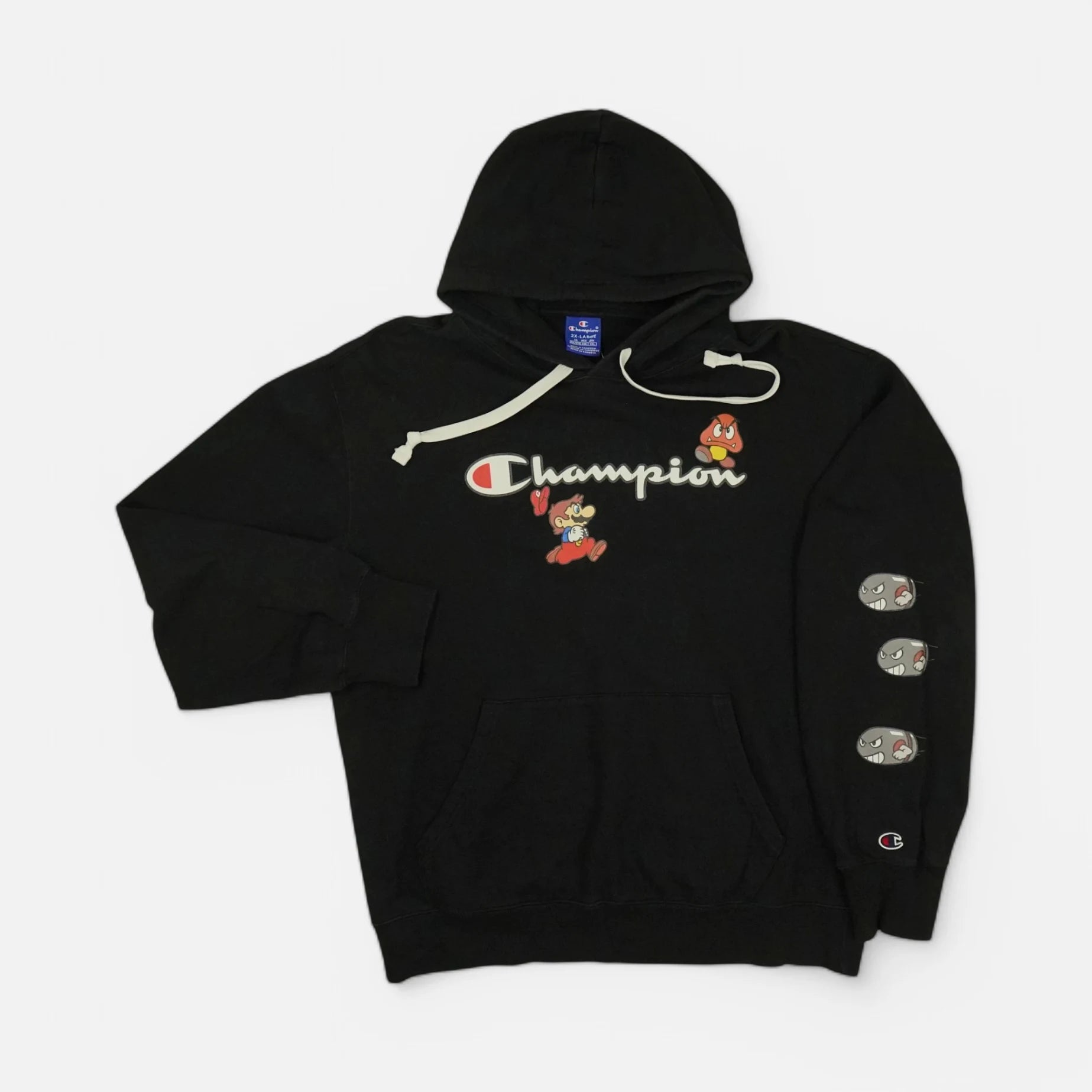 Vintage Champion Black Hoodie (XL)