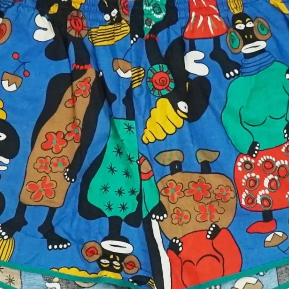 Vintage Funky Blue Shorts ( XS )