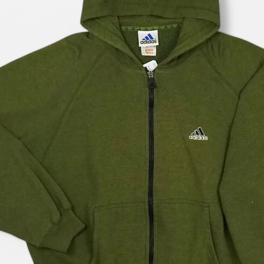 Vintage Adidas Green Hoodie (L)
