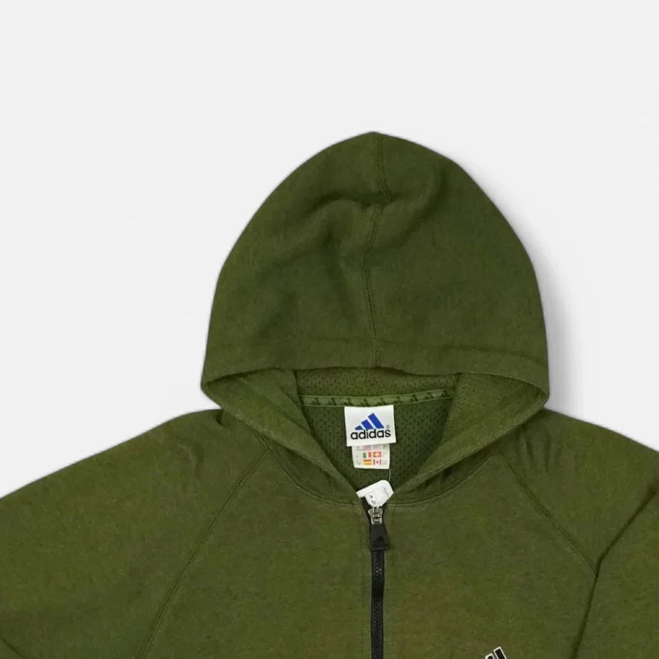 Vintage Adidas Green Hoodie (L)