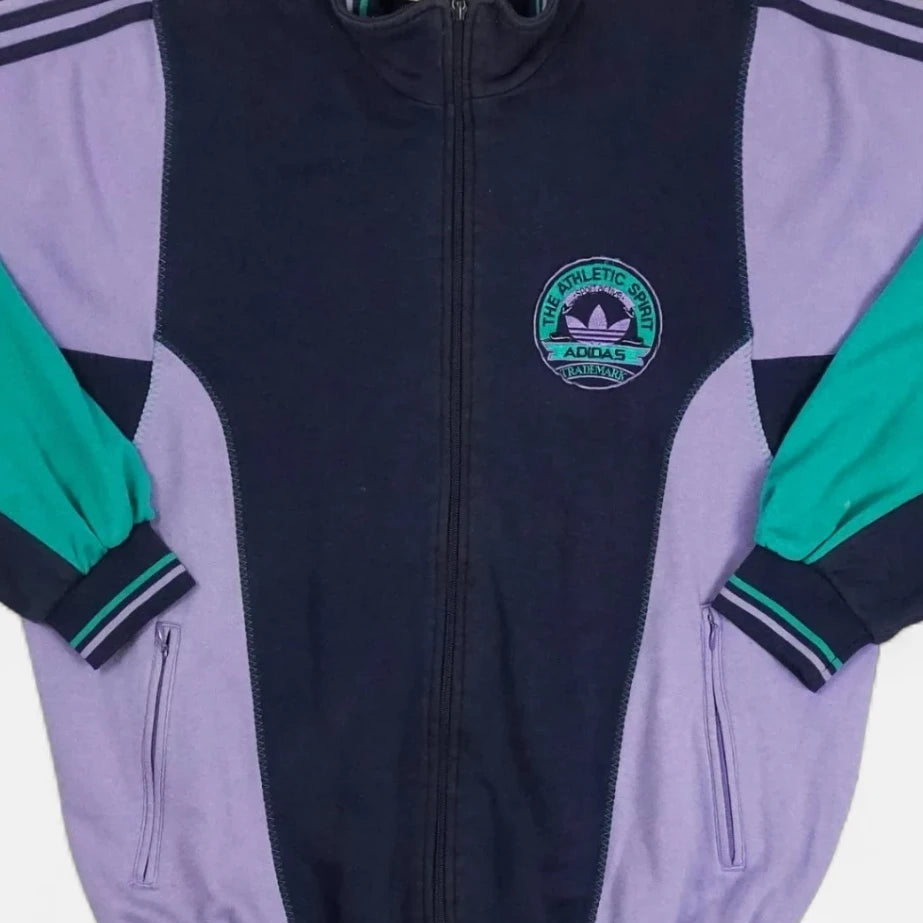 Vintage Adidas Purple Zip Up Fleece (XL)