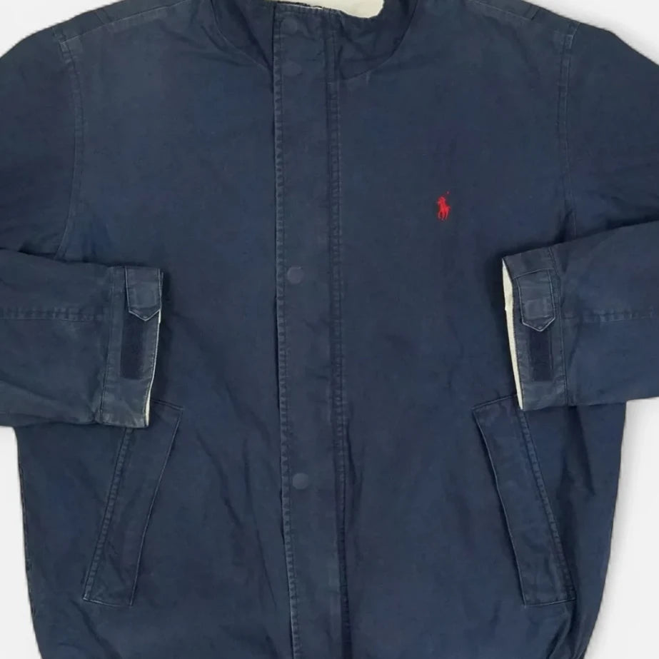 Vintage Ralph Lauren Blue And White Reversible Jacket (M)