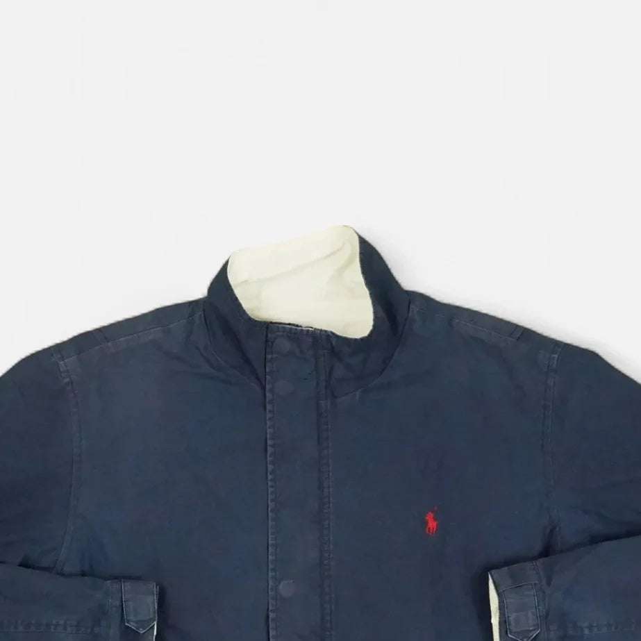 Vintage Ralph Lauren Blue And White Reversible Jacket (M)