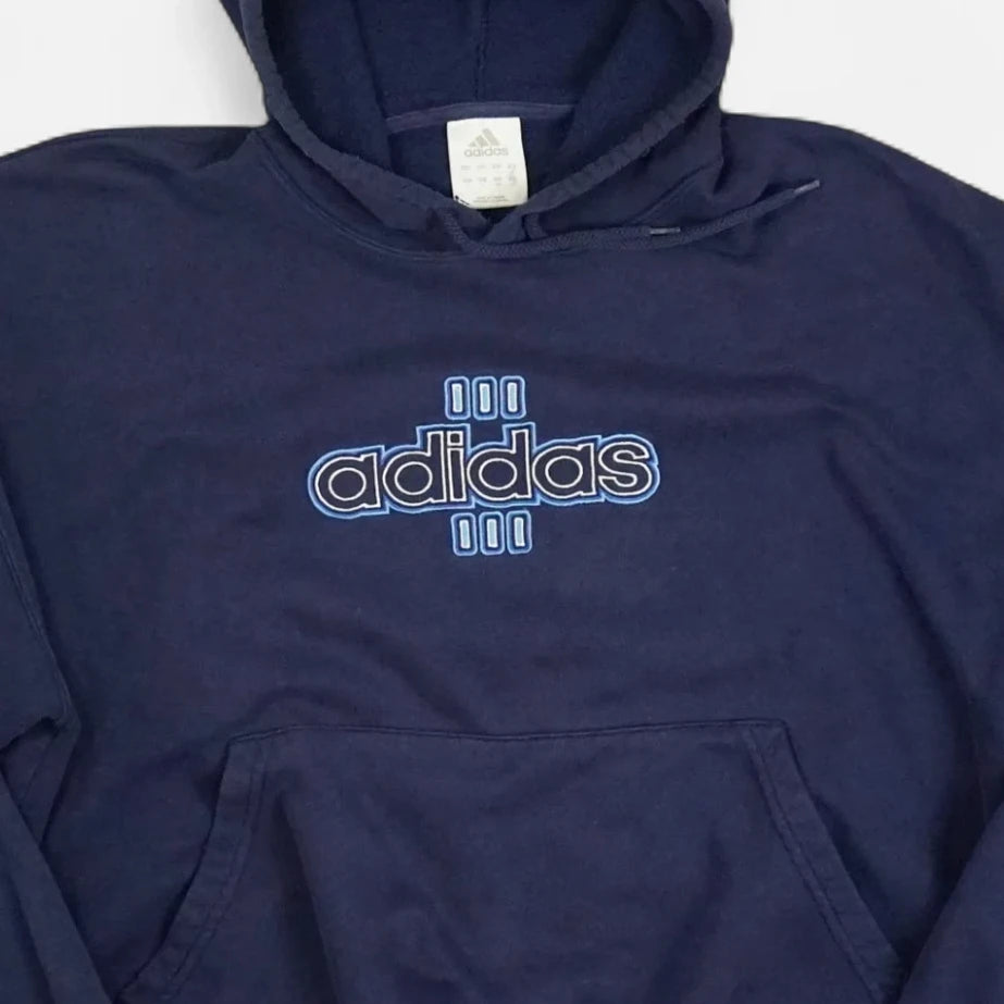 Vintage Adidas Navy Hoodie (L)